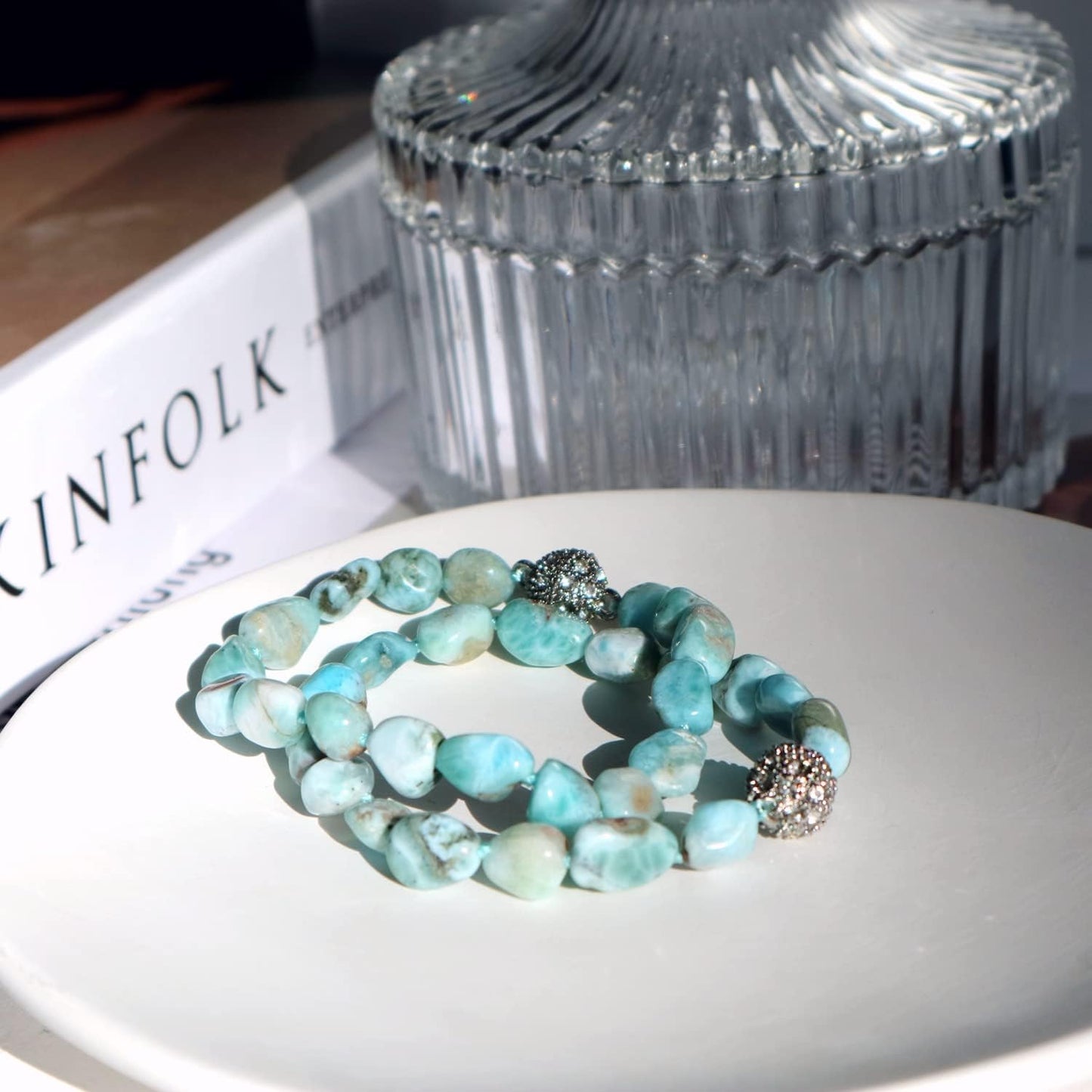Larimar Bracelet Magnetic Clasp | Amazon