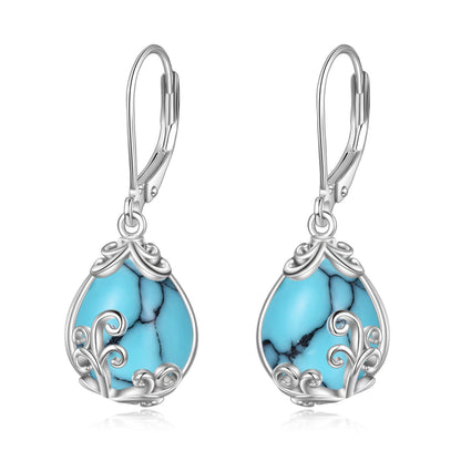 Larimar Teardrop Earrings 925 Silver | Amazon