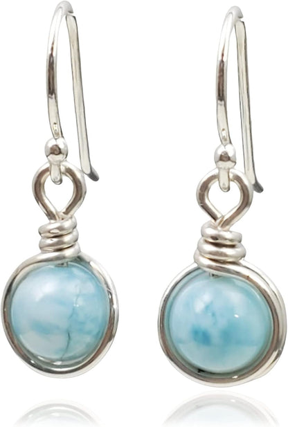 Larimar Drop Earrings 925 Silver | Amazon