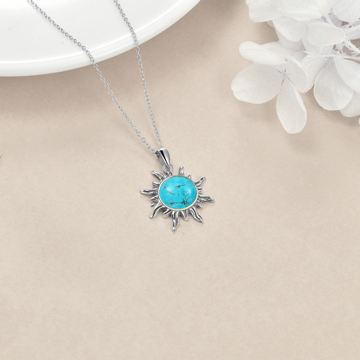 Collana con Sole Larimar | Amazon