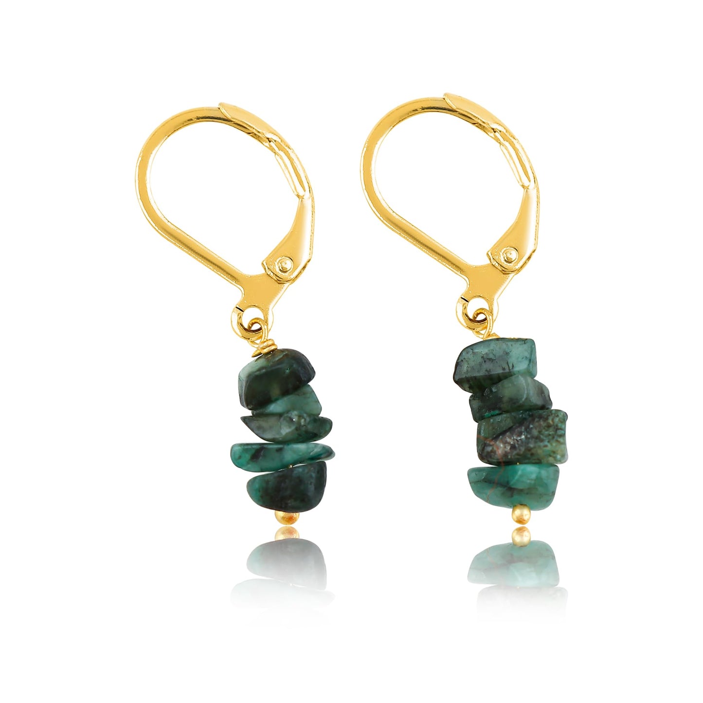Larimar Chip Earrings Gold | Amazon
