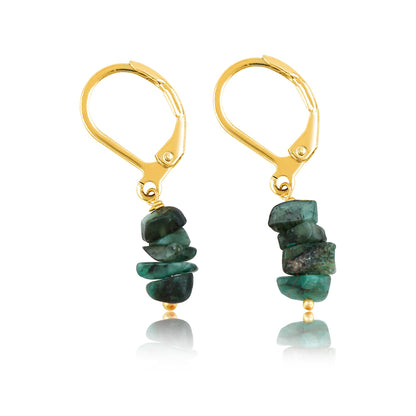 Larimar Chip Earrings Gold | Amazon