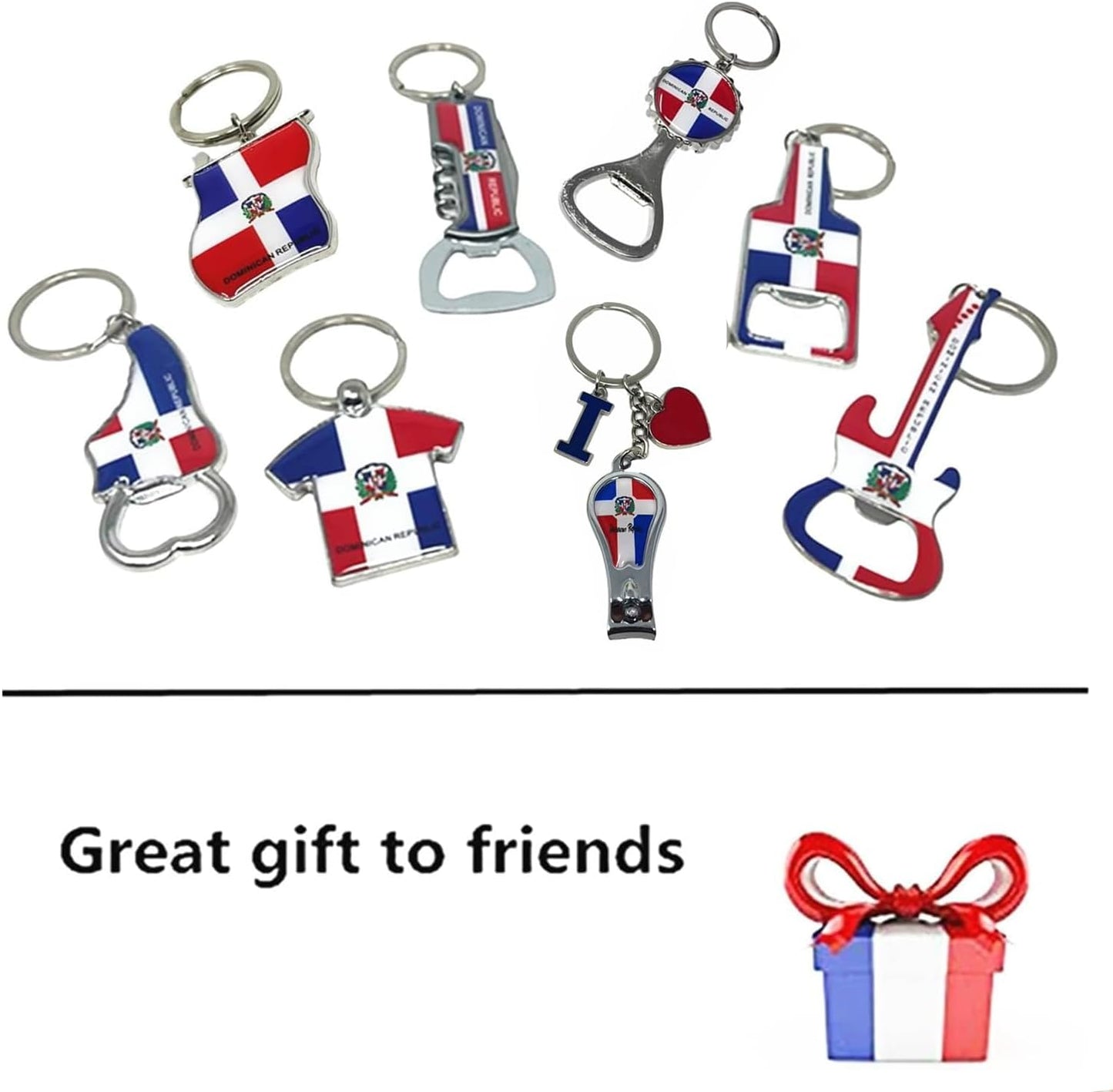 Lot de 8 porte-clés dominicains | Amazon