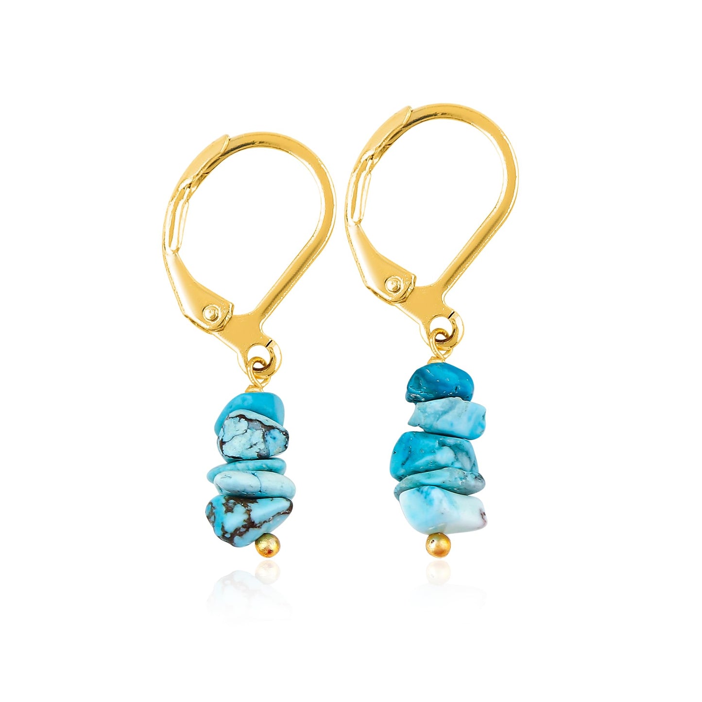 Larimar Chip Earrings Gold | Amazon