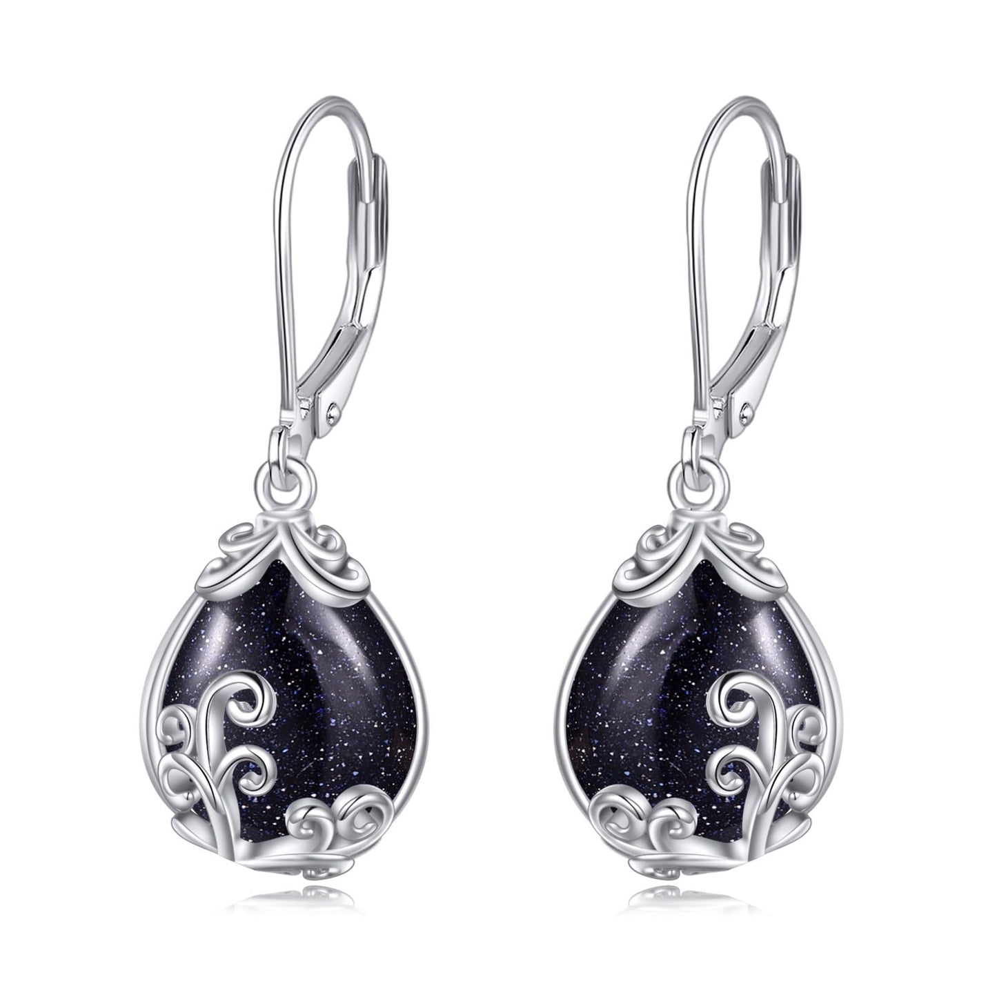 Larimar Teardrop Earrings 925 Silver | Amazon