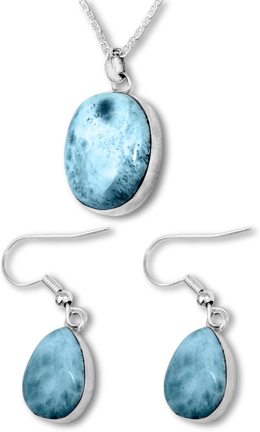 Larimar Jewelry Set 925 Silver | Amazon