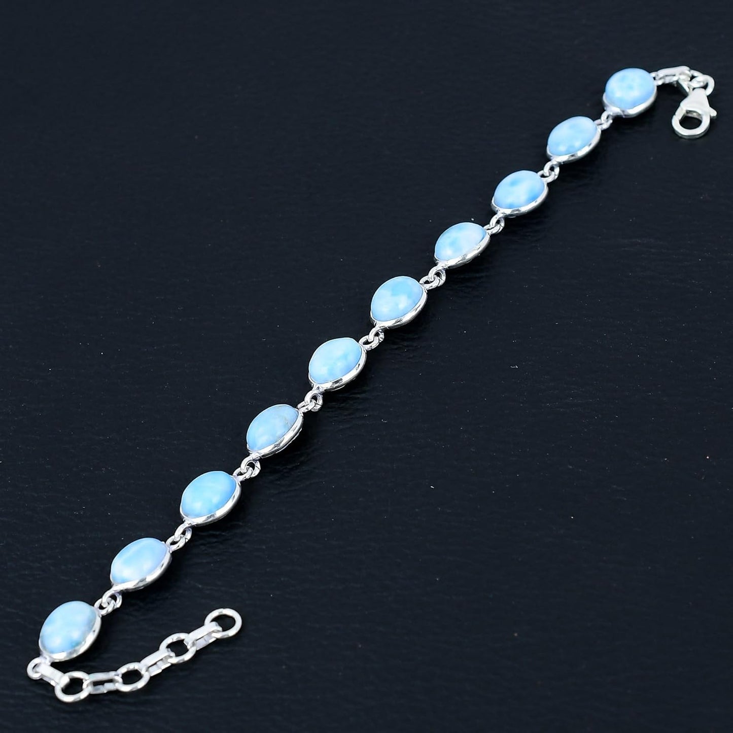 Bracelet de tennis en larimar argent 925 | Amazon