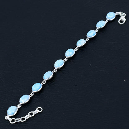Bracelet de tennis en larimar argent 925 | Amazon