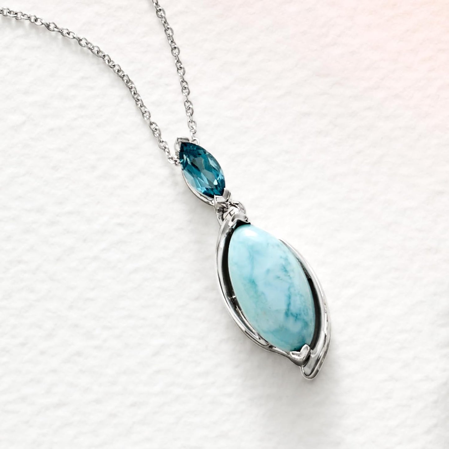 Collana Larimar e Topazio Blu | Amazon