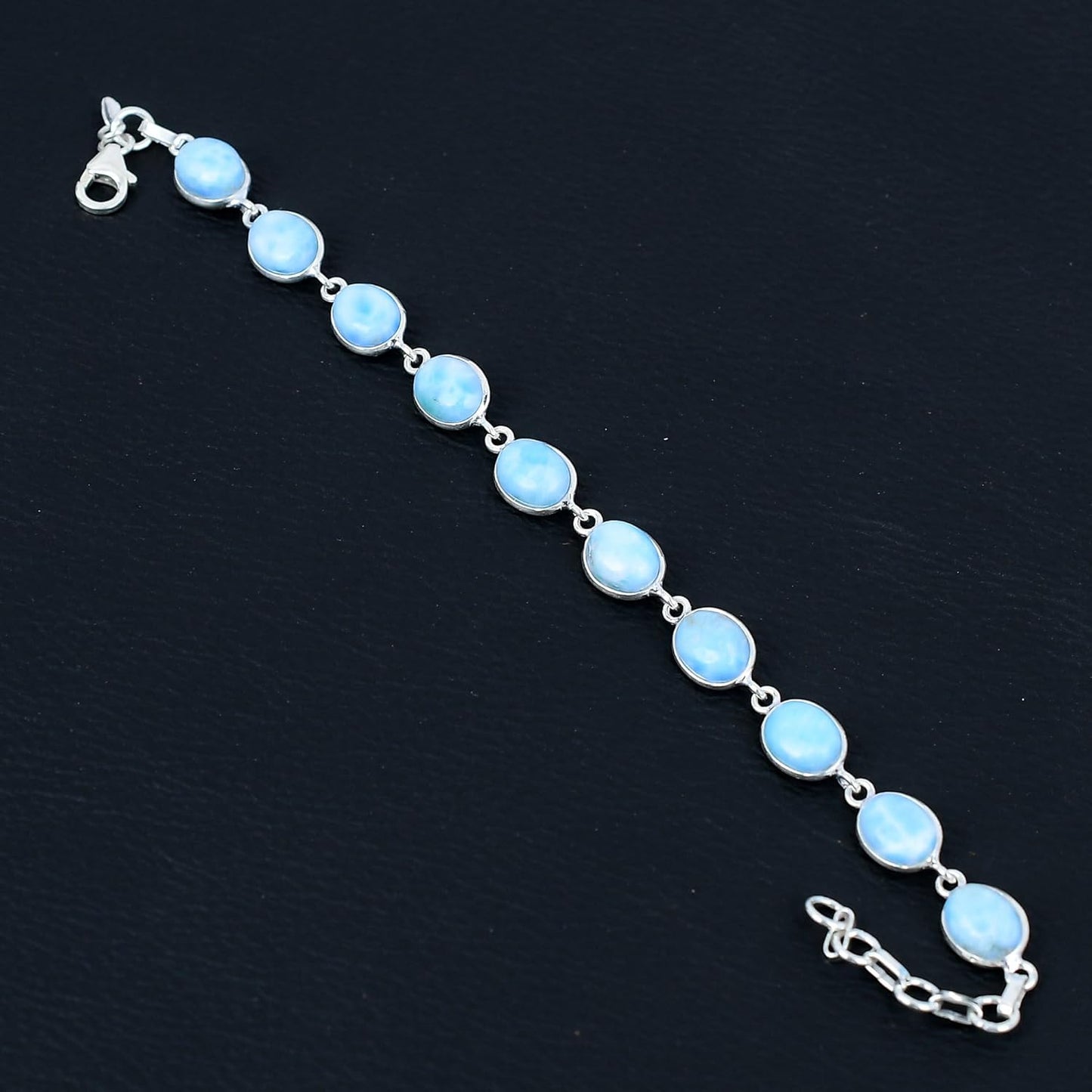 Bracelet de tennis en larimar argent 925 | Amazon