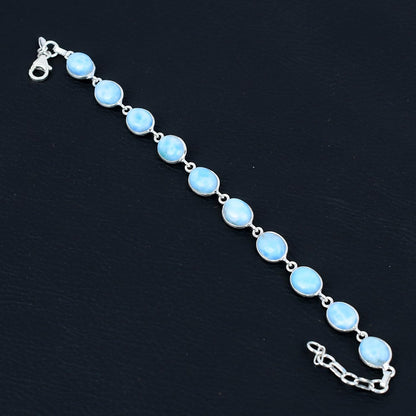 Bracelet de tennis en larimar argent 925 | Amazon