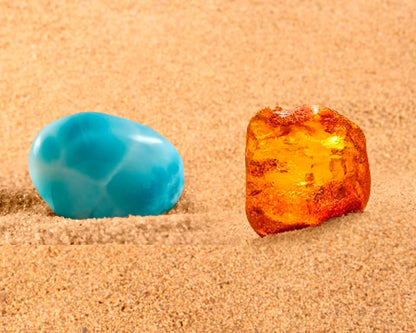 Bracelet Larimar et Ambre Argent 925 | Amazon