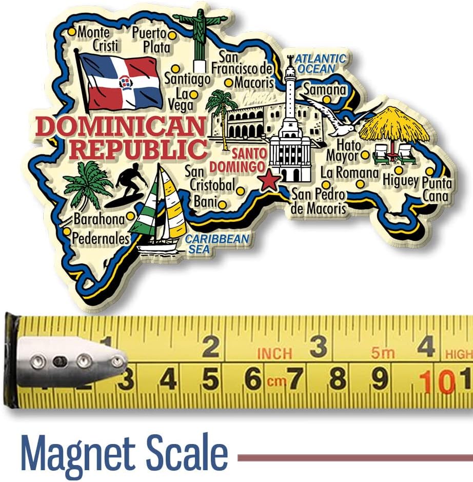 Magnete Mappa 3D Domenicana | Amazon
