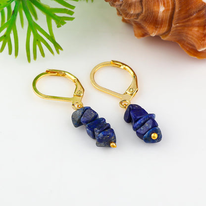 Larimar Chip Earrings Gold | Amazon