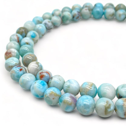 Fil de perles de Larimar 10mm | Amazon