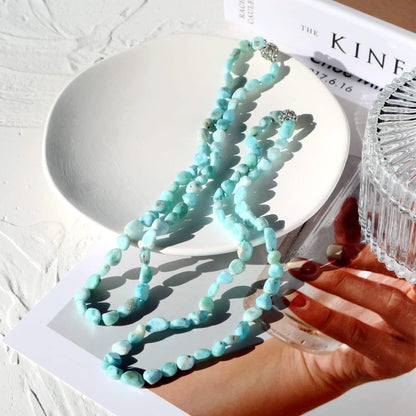 Collana con Perline Larimar 18” | Amazon