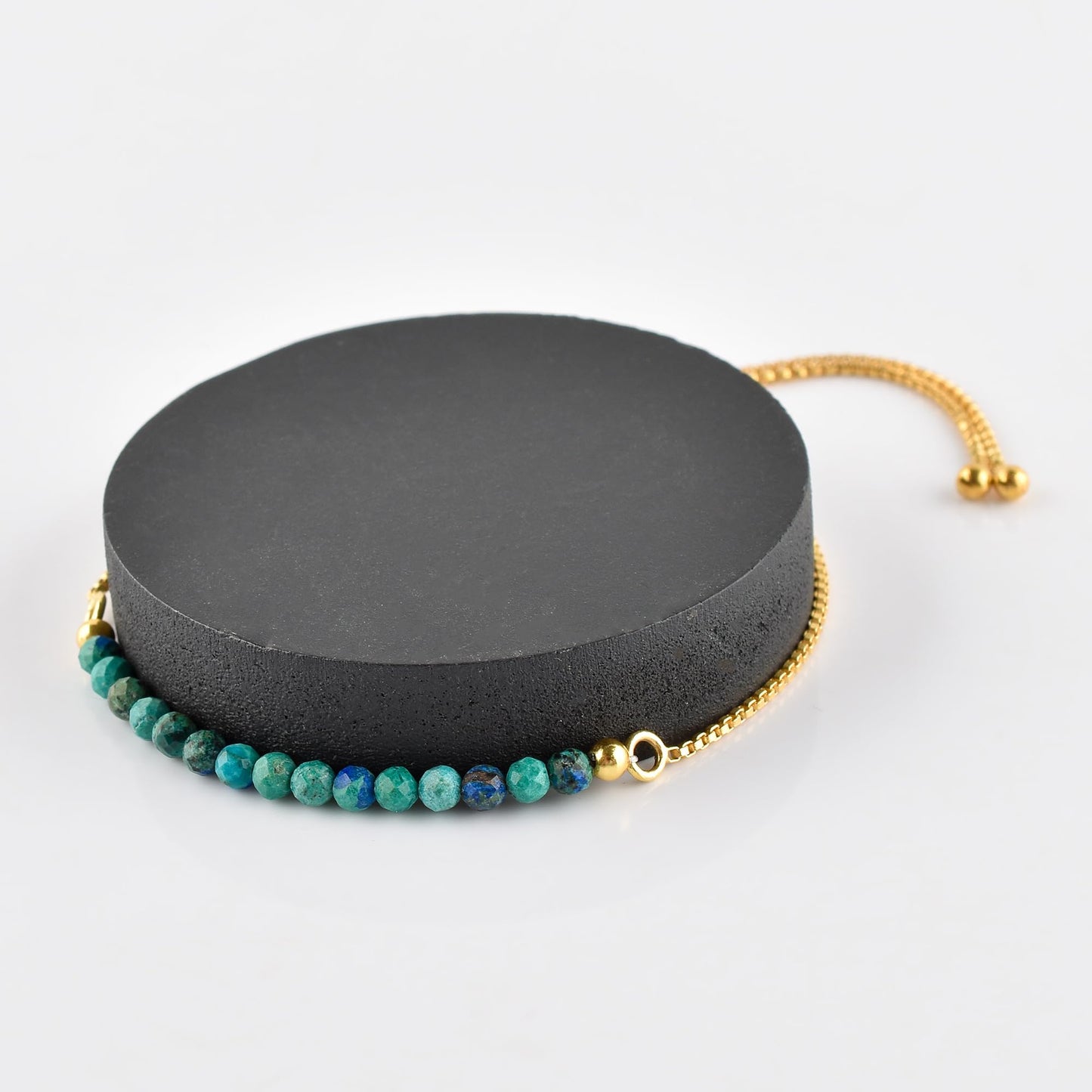 Bracelet coulissant Larimar doré | Amazon