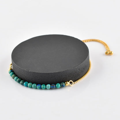 Bracelet coulissant Larimar doré | Amazon