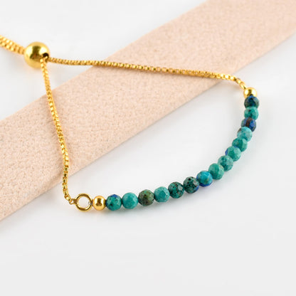 Bracelet coulissant Larimar doré | Amazon