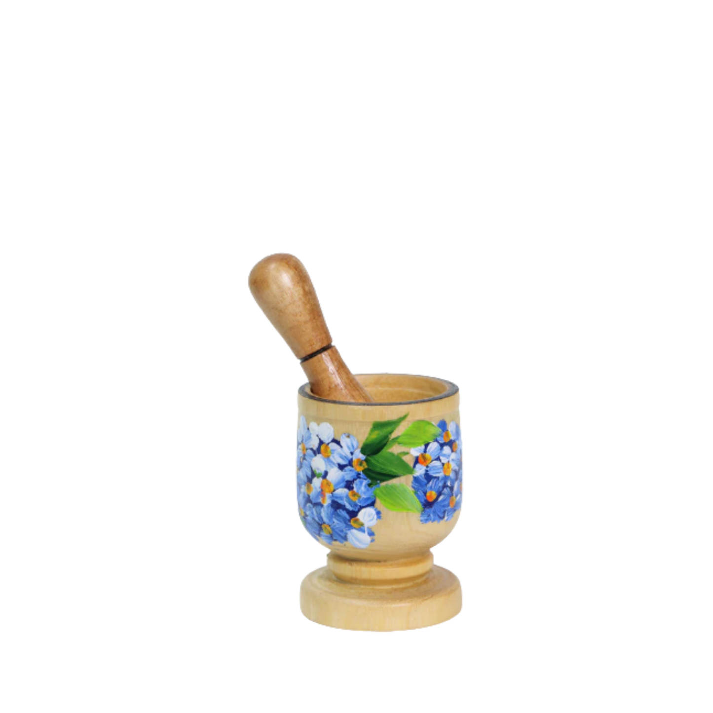 Mini mortier et pilon en bois