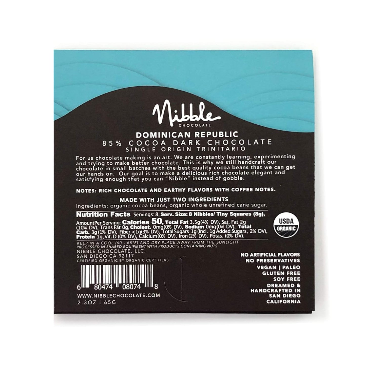 Nibble Chocolat Dominicain 85% (Pack de 3) | Amazon