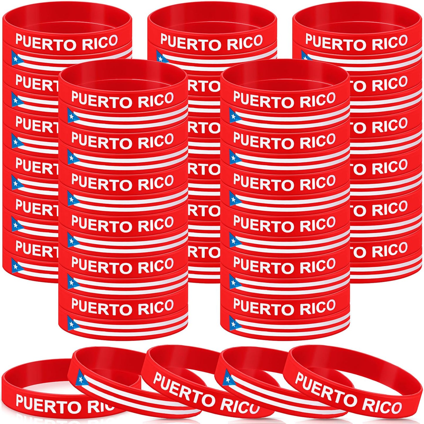Braccialetti in Silicone della Repubblica Dominicana – 60 Braccialetti da Festa