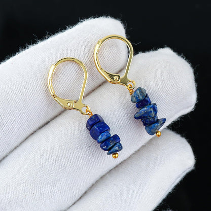 Larimar Chip Earrings Gold | Amazon