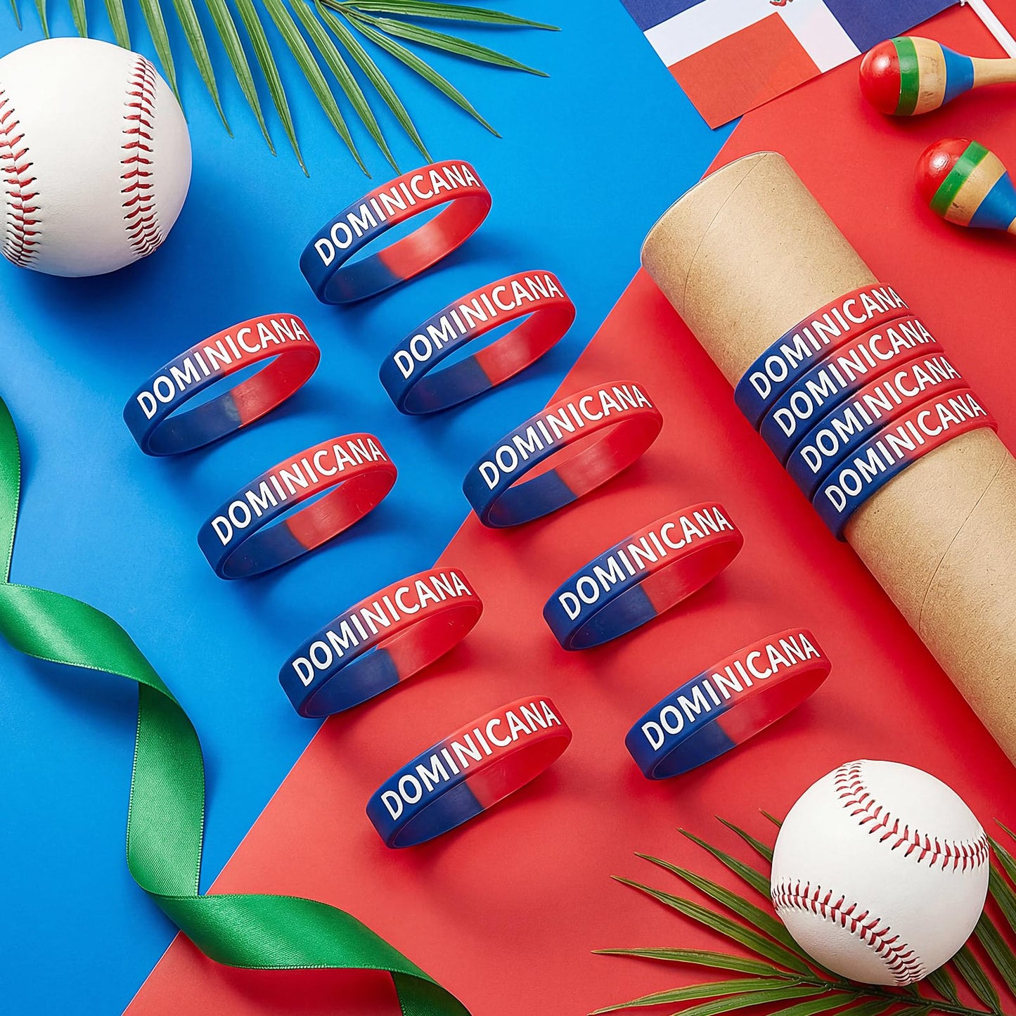 Braccialetti in Silicone della Repubblica Dominicana – 60 Braccialetti da Festa