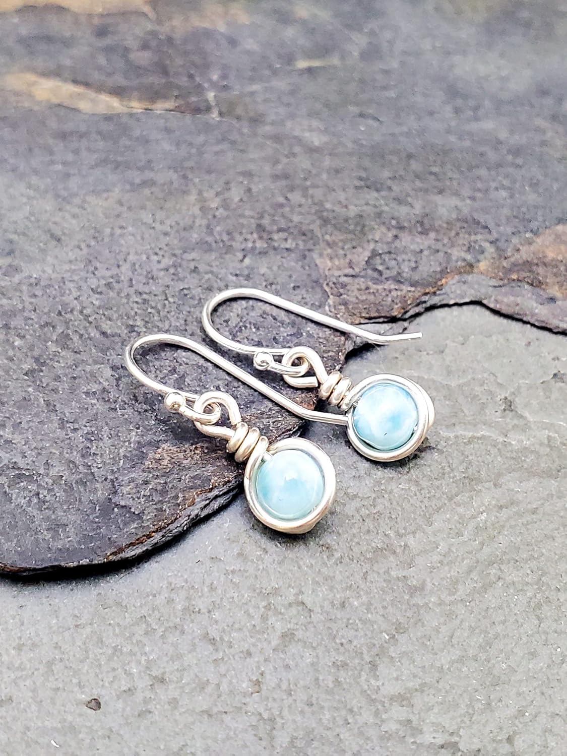 Larimar Drop Earrings 925 Silver | Amazon