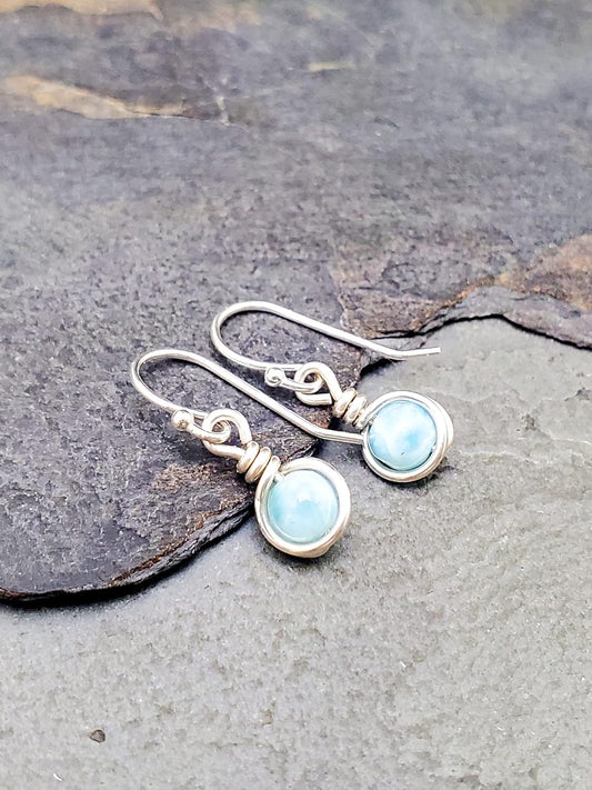 Orecchini a Goccia Larimar in Argento 925 | Amazon