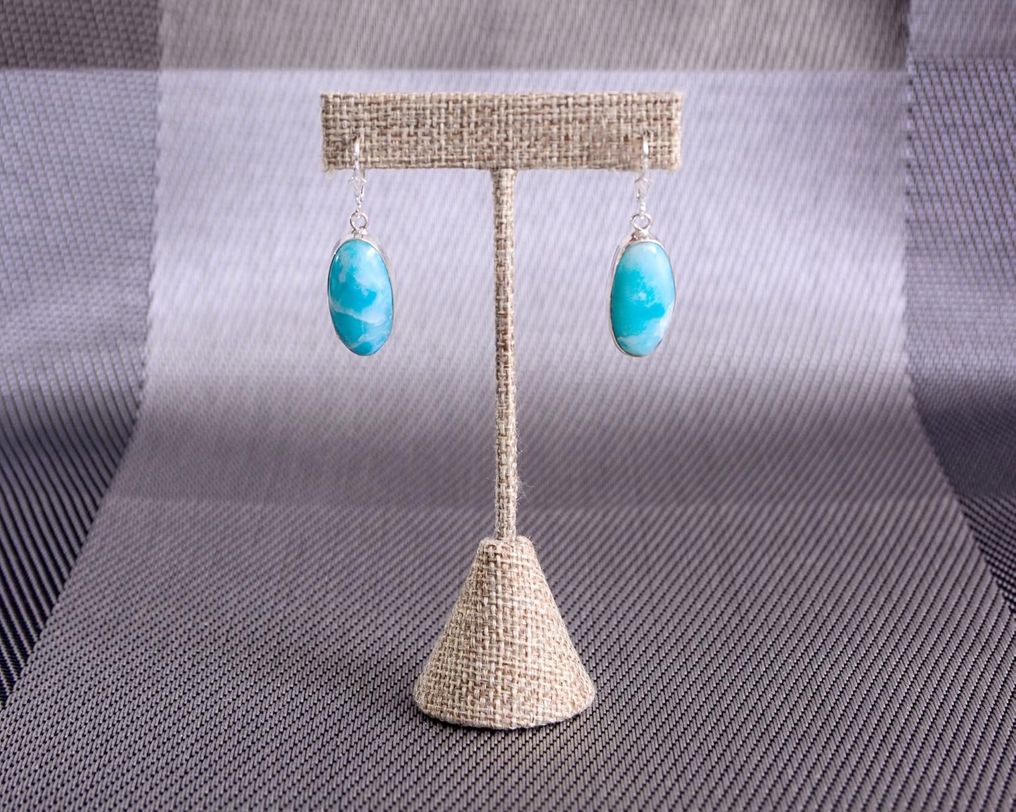 Larimar Oval Earrings 925 Silver | Amazon