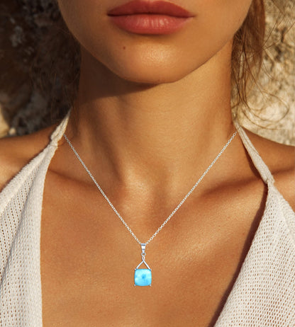 Collana Larimar a Taglio Cuscino | Amazon