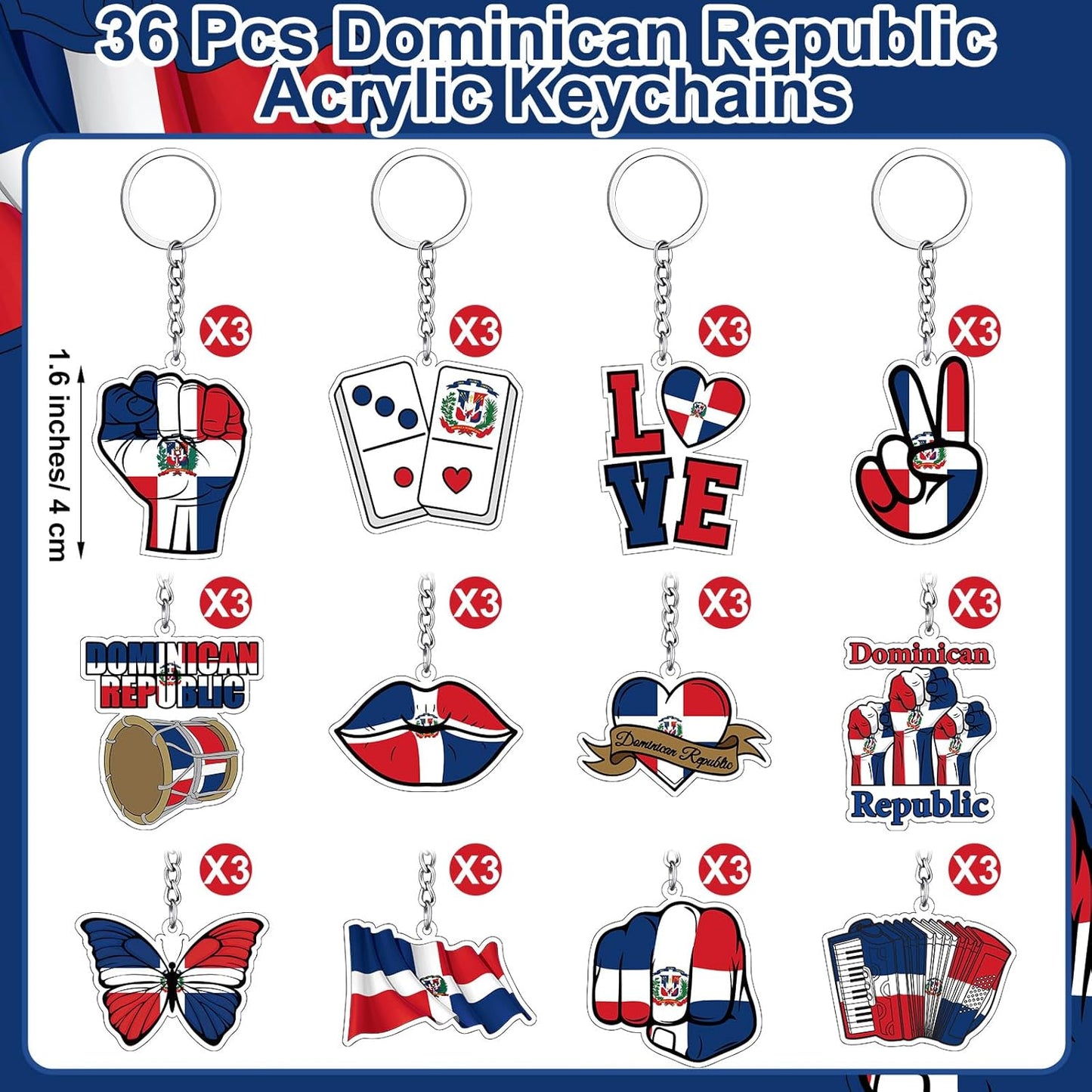 Portachiavi Bandiera Dominicana (36) | Amazon