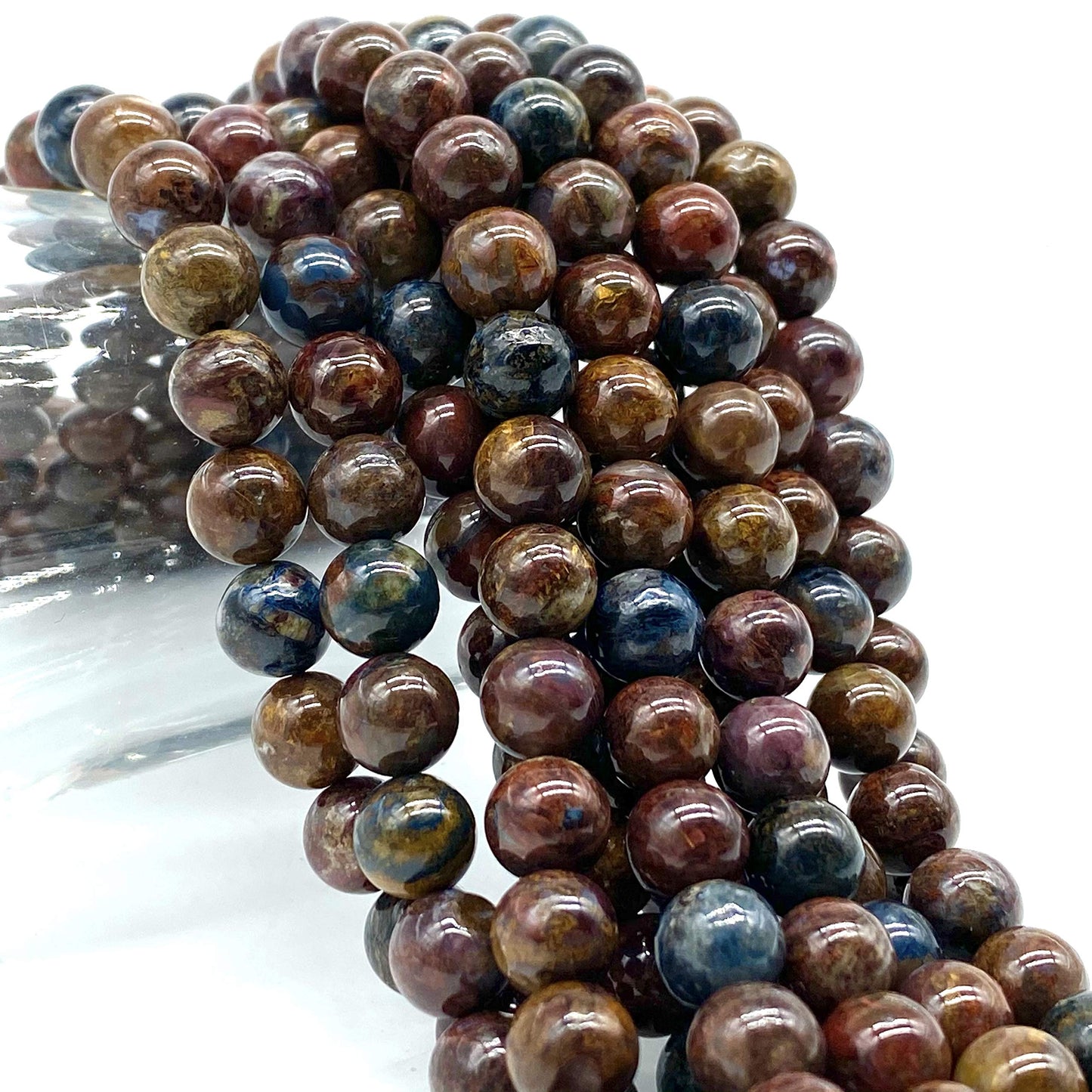 Fil de perles de Larimar 10mm | Amazon