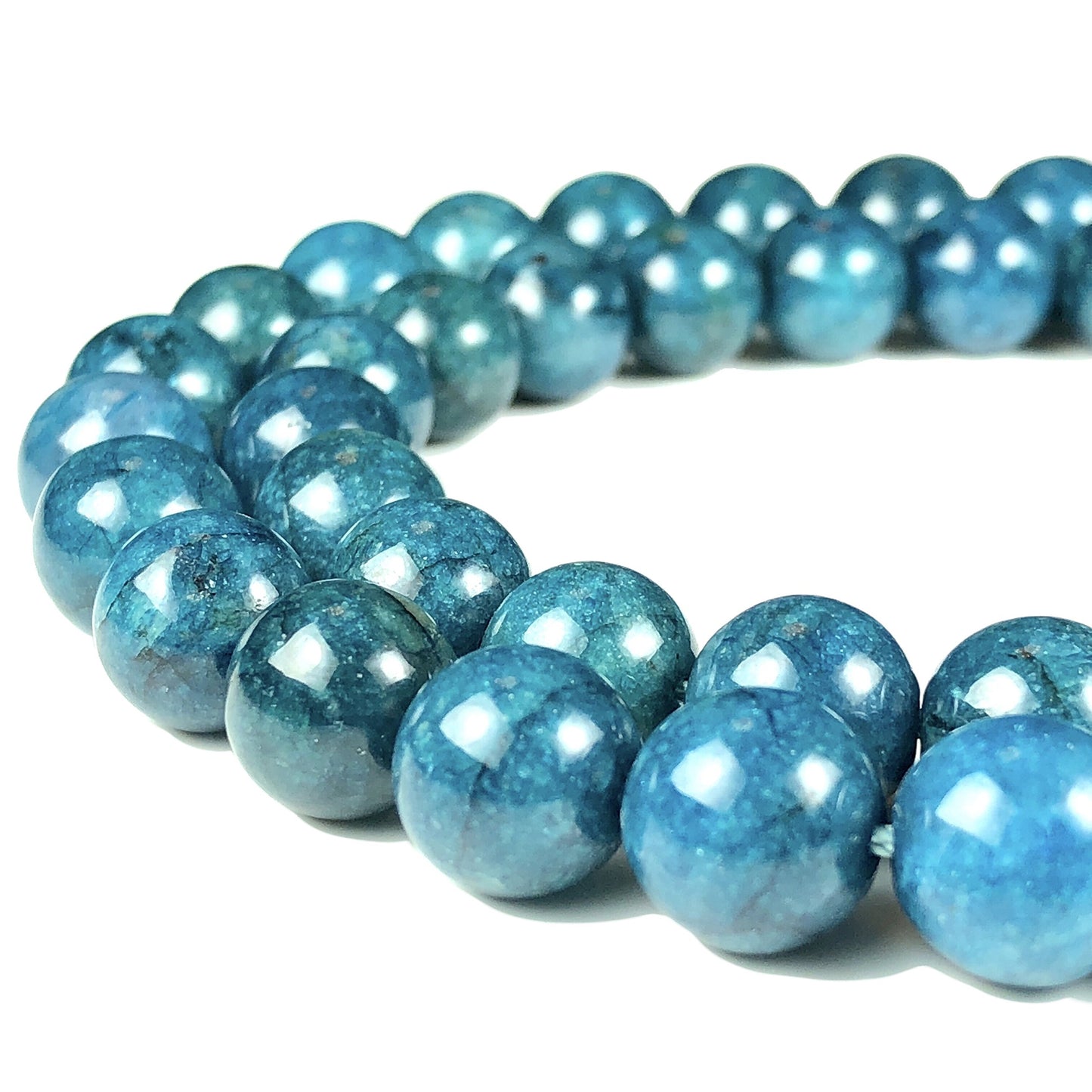 Fil de perles de Larimar 10mm | Amazon