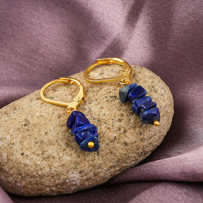 Larimar Chip Earrings Gold | Amazon