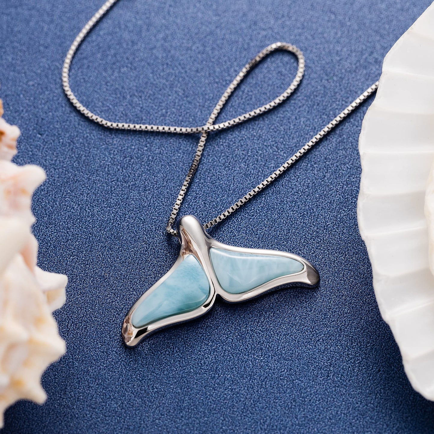Collana con Coda di Balena di Larimar | Amazon
