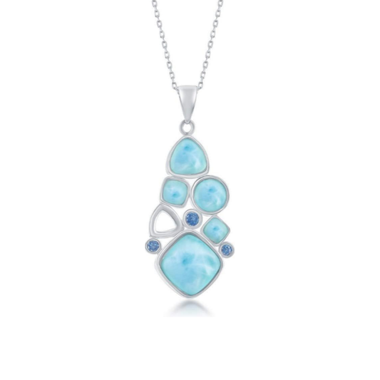 Collana Larimar con Zirconia Blu | Amazon