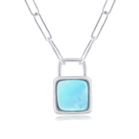Collana Larimar a Taglio Cuscino | Amazon