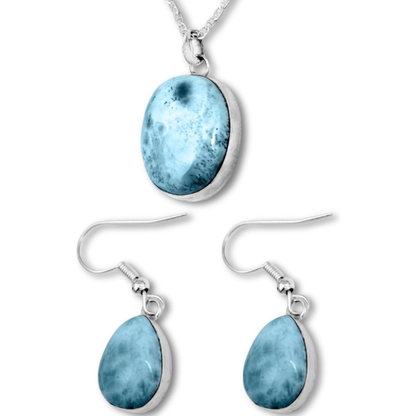 Larimar Jewelry Set 925 Silver | Amazon