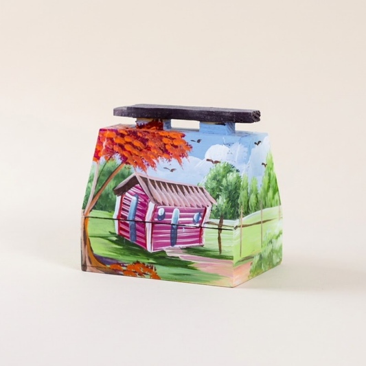 Hand-Painted Shoeshine Box