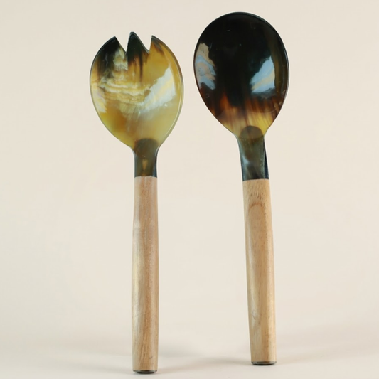 Wood & Horn Salad Bowl