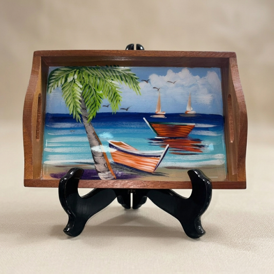 Hand-Painted Beach Tray