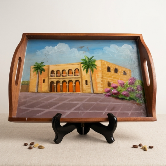 Hand-Painted Colonial Tray
