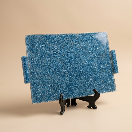 Blue Stone Serving Tray – Modern Design