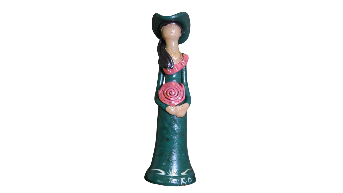 Dominican Figurine with Rose