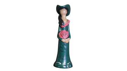 Dominican Figurine with Rose