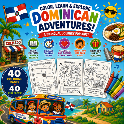 Aventures de coloriage dominicaines