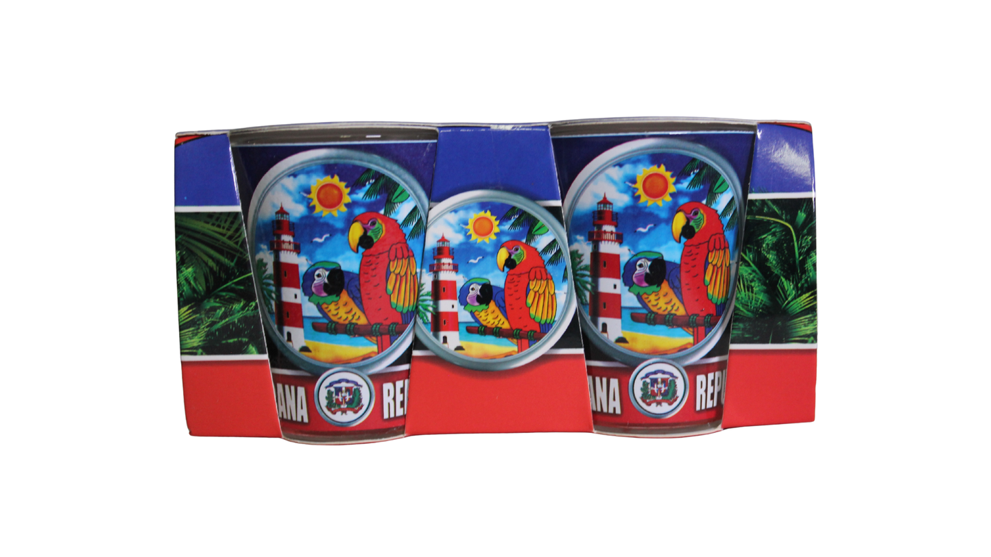 Ensemble de verres à shot tropicaux dominicains